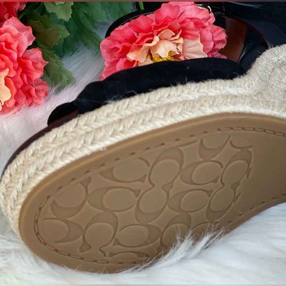 Coach Suede Black Wedges - Picture 11 of 15